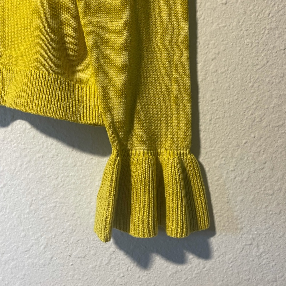 Yellow j. Crew sweater w fun sleeeves